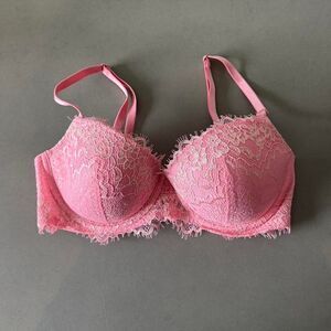 Victoria's Secret Dream Angels Sz 32D Pink Lace Demi Bra